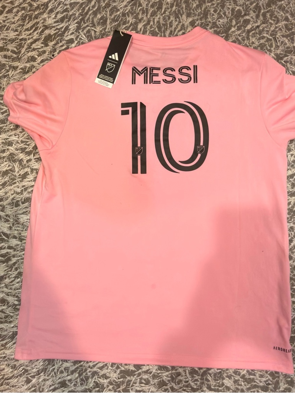 Adidas Inter Miami CF Pink Messi #10 Soccer Jersey  Men’s Sz Large NWT - Picture 2 of 2